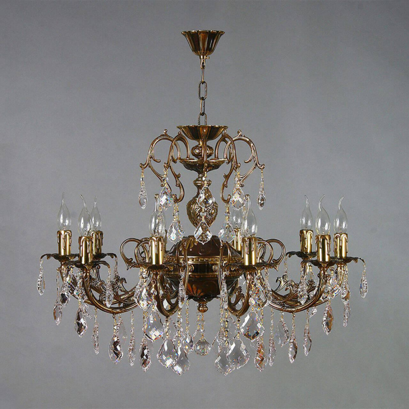 подвесная люстра ambiente alicante 8888/10 pb leaf crystal
