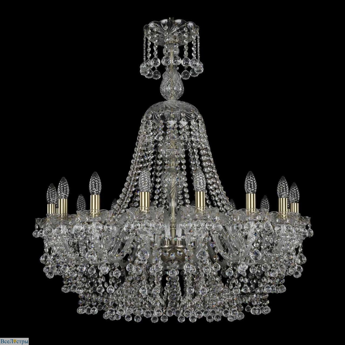 подвесная люстра bohemia ivele 1409/16/300/xl-96 pa