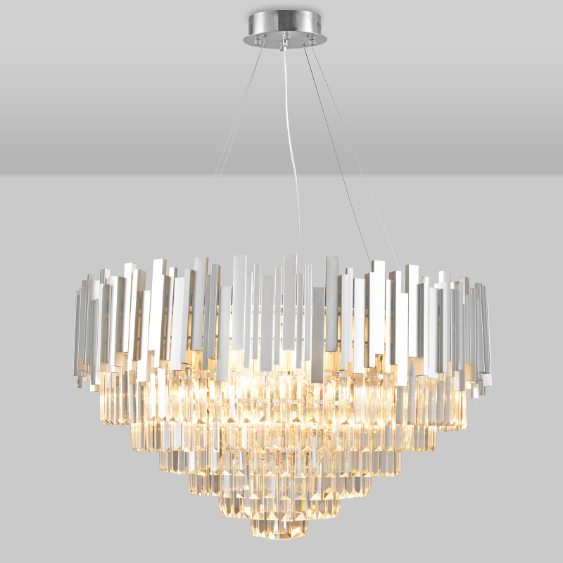 подвесная люстра natali kovaltseva vertigo 81440/12c silver