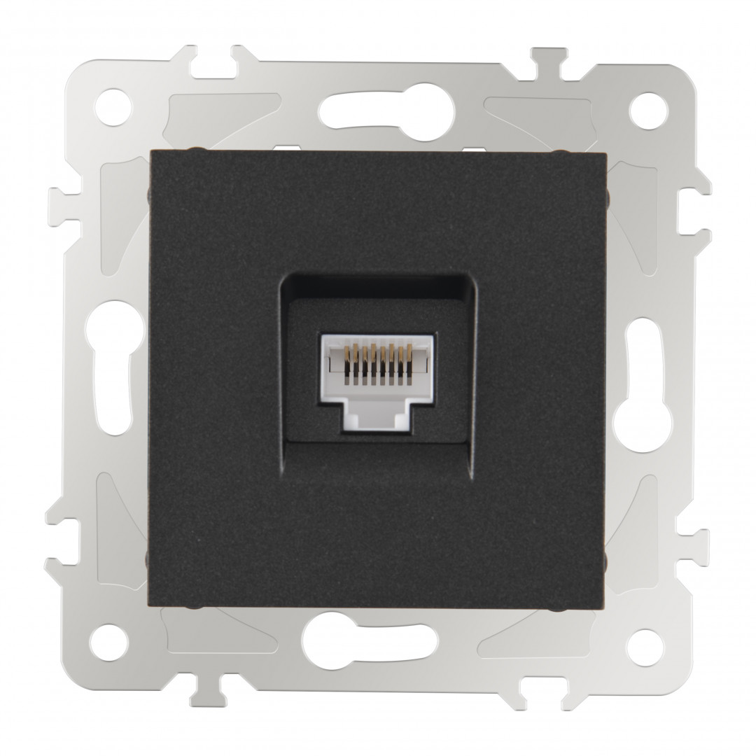 розетка rj45 arte milano 203.45-1.black