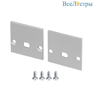Заглушка Arlight LINE-2525 с отверстием (Алюминий) 061049