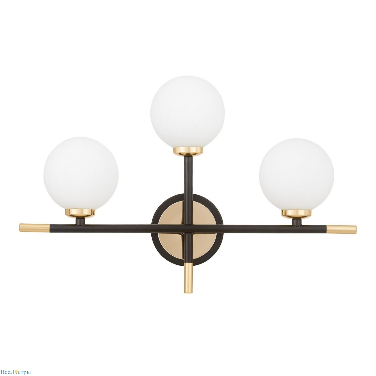 бра lumina deco marsiada ldw 6033n-3 bk+f.gd