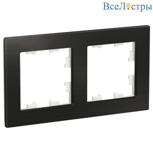 Рамка 2-ая Systeme Electric AtlasDesign Nature Металл оникс ATN312302