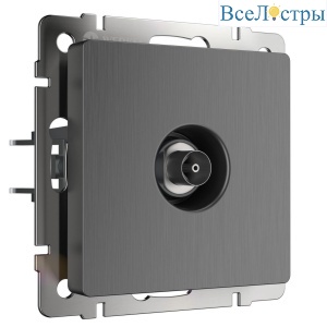 ТВ-розетка оконечная Werkel графит рифленый W1183004 4690389158681