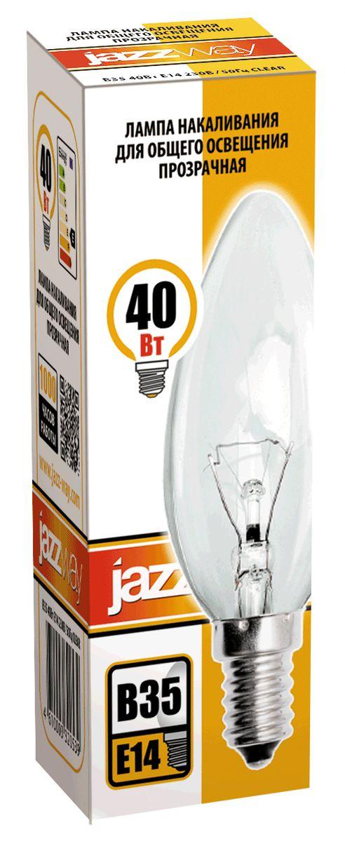 лампа накаливания jazzway e14 40w 2700k прозрачная 3320539
