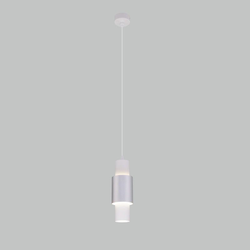 подвесной светильник eurosvet bento 50204/1 led белый/матовое серебро