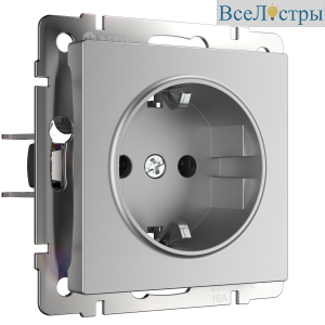 Розетка с заземлением и шторками Werkel W1171106 4690389157721 a050891