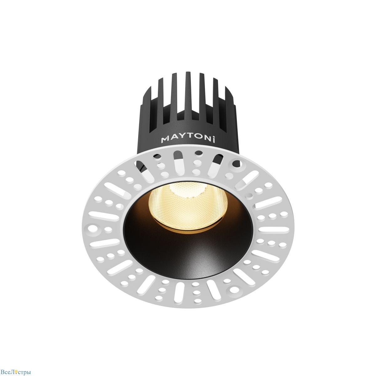 встраиваемый светильник maytoni dip dl121-15w-2.7k-trs-b