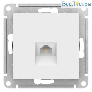 Розетка телефонная RJ11, механизм Systeme Electric AtlasDesign Лотос ATN001381
