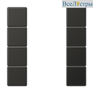 Набор накладок, 4 группа, метал. Jung AL2504TSAAN