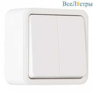 Выключатель двухклавишный Arte Milano 310.30-2.white