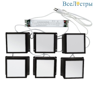 Встраиваемый светильник Uniel ULP-1010 42W/4000К IP40 GRILYATO OPAL BLACK KIT06 UL-00012447