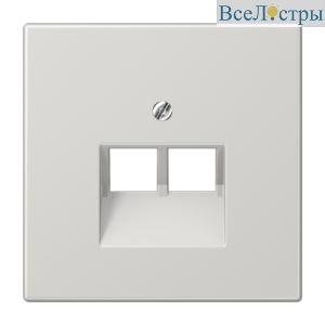 Накладка для комп./тлф. розетки 2хRJ45 Jung LS990 LS969-2UALG