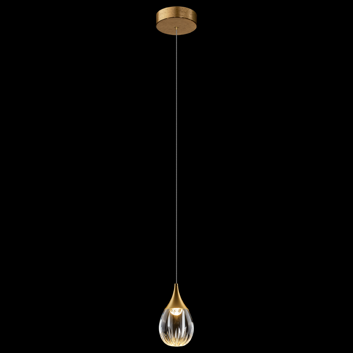 подвесной светильник delight collection stilla md24001004-1a gold/clear