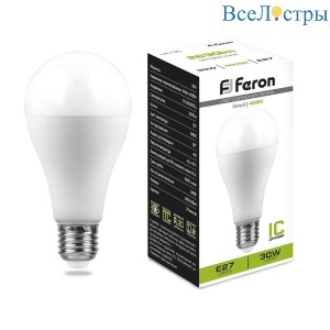 Лампа светодиодная Feron E27 30W 4000K матовая LB-130 38195