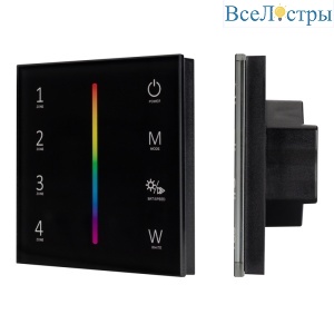 Панель Arlight Sens Smart-P30-RGBW Black (230V, 4 зоны, 2.4G) 027104