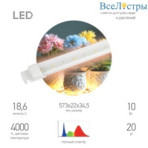 Светильник для растений Эра FITO-10W-Т5-PFR-Slim-GR  Б0066968