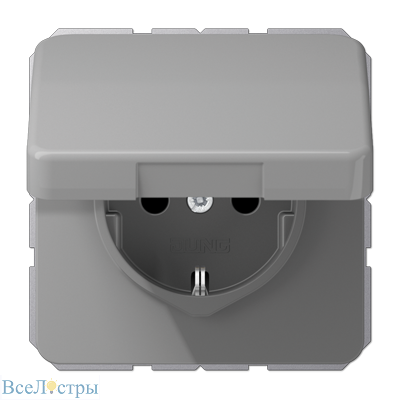 розетка штепсельная schuko jung cd1520bfkiklgr