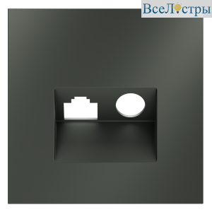 Накладка для розетки TV+RJ45 кат. 6 Voltum S70 (титан) VLS002706