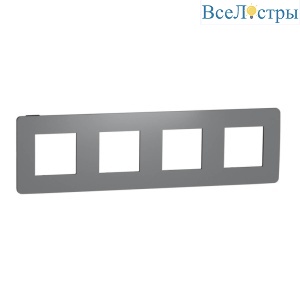 Рамка 4-постовая Schneider Electric Unica New NU280822