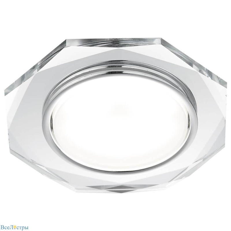 встраиваемый светильник ambrella light gx53 classic g8020 ch