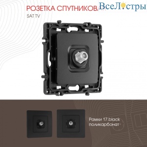 Розетка спутниковая SAT TV Arte Milano 217.42-1.black