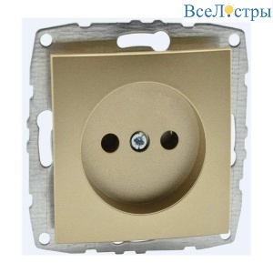 Розетка 2К Mono Electric Despina/ Larissa 16A 250V винтовое подключение титан 500-002222-116