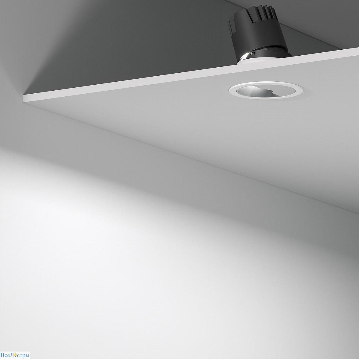 встраиваемый светодиодный светильник elektrostandard inline 25090/led 10w 4000k белый/хром a064611