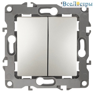 Выключатель двойной Эра 12-1004-15 Б0019314