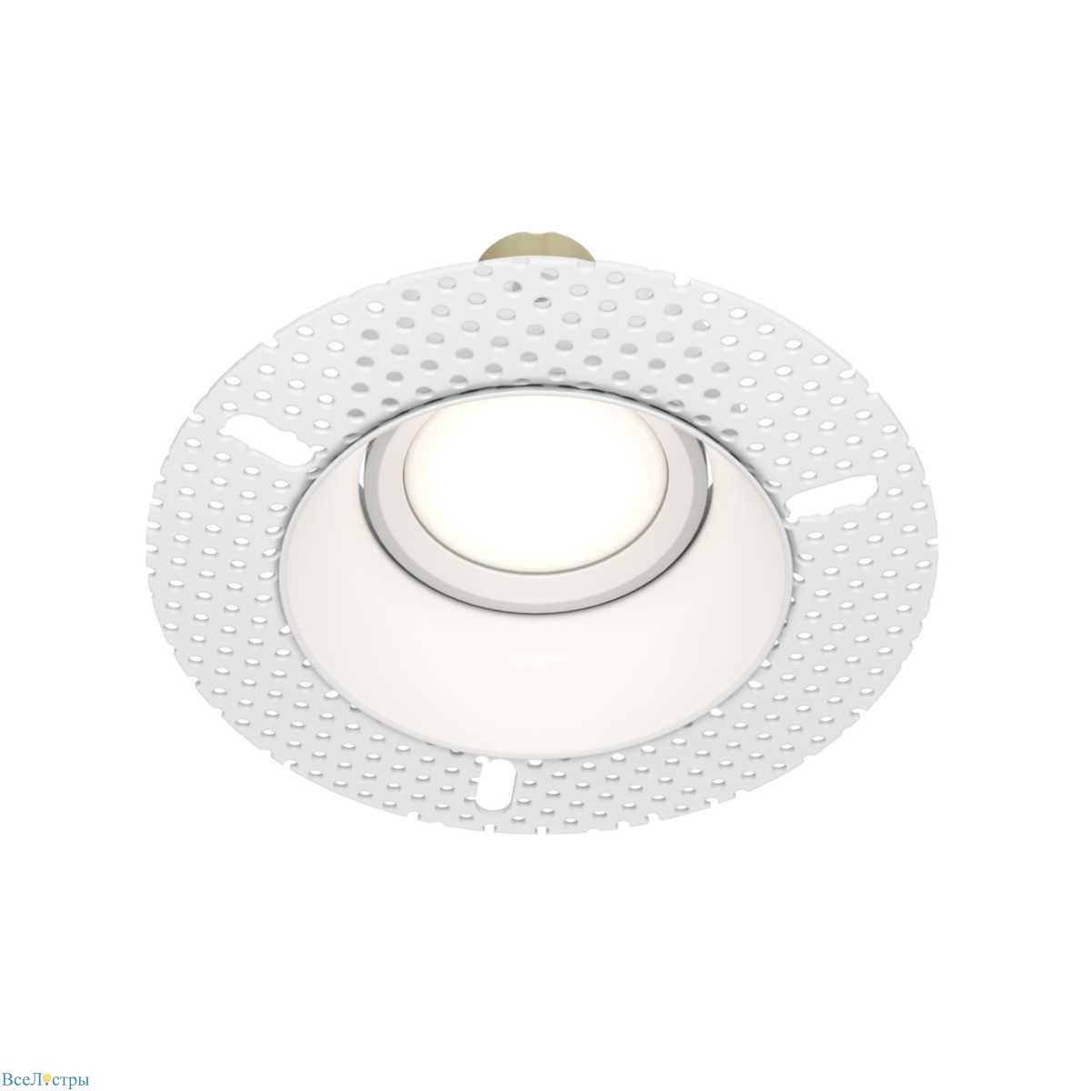 встраиваемый светильник maytoni technical dot dl042-01-rd-w