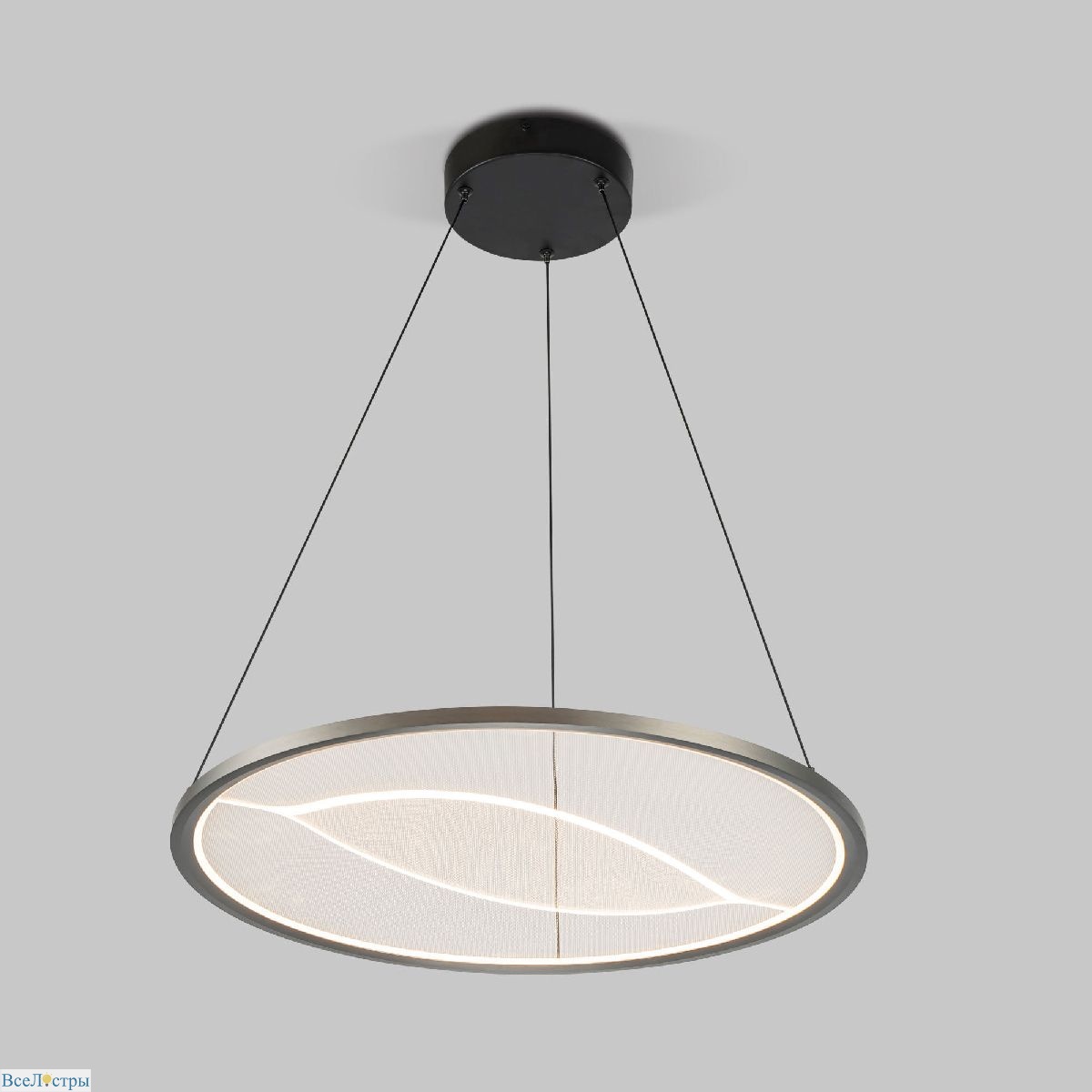 подвесная люстра eurosvet occhio 40027/1 led серый a069309