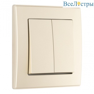 Выключатель двухклавишный Arte Milano SET06-1-30-2 shampan