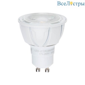 Лампа светодиодная диммируемая (UL-00003988) Uniel GU10 6W 4000K матовая LED-JCDR 6W/NW/GU10/FR/DIM PLP01WH