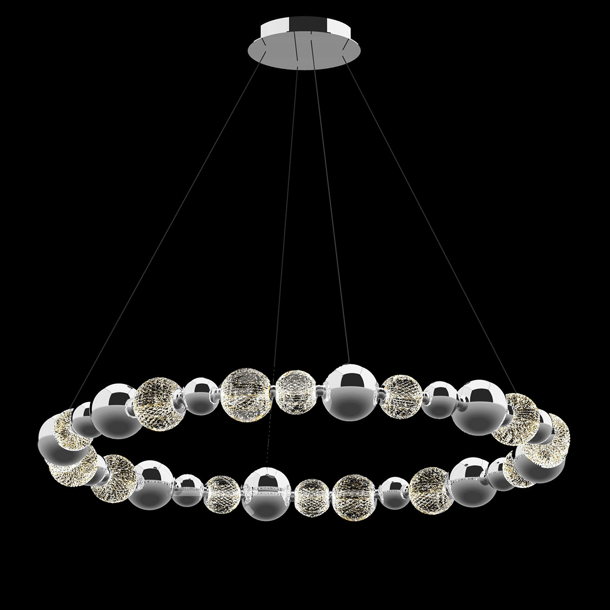 подвесной светильник elliot diamante delight collection md21001002-1f chrome