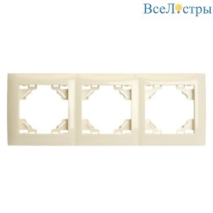 Рамка 3-постовая Stekker Эрна Элегант слоновая кость PFR00-9013-02 49668