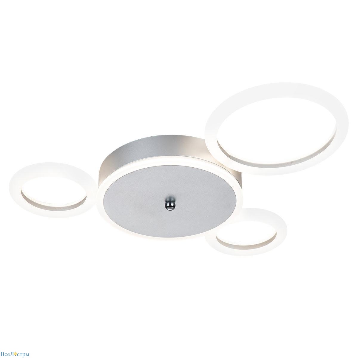 потолочная светодиодная люстра escada saturn 10268/4led silver