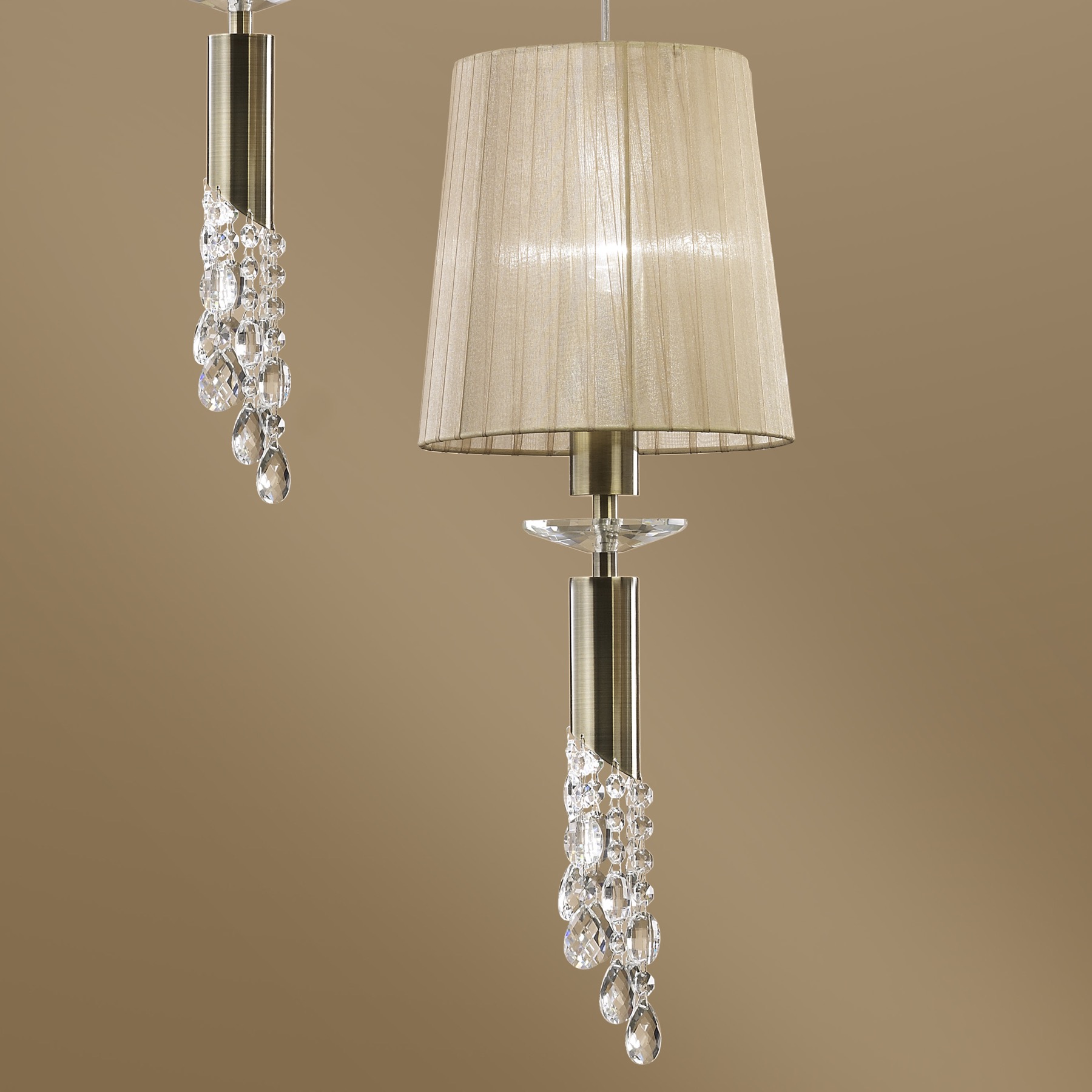 подвесная люстра mantra tiffany bronze 3877