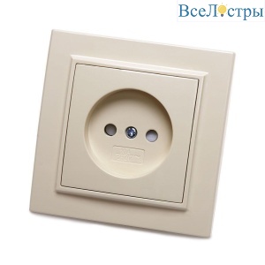 Розетка 2P Stekker Эрна со шторками слоновая кость PST10-9009-02 39235