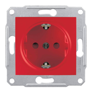 Розетка Schneider Electric Sedna с/з со шторками 16A 250V SDN3000341