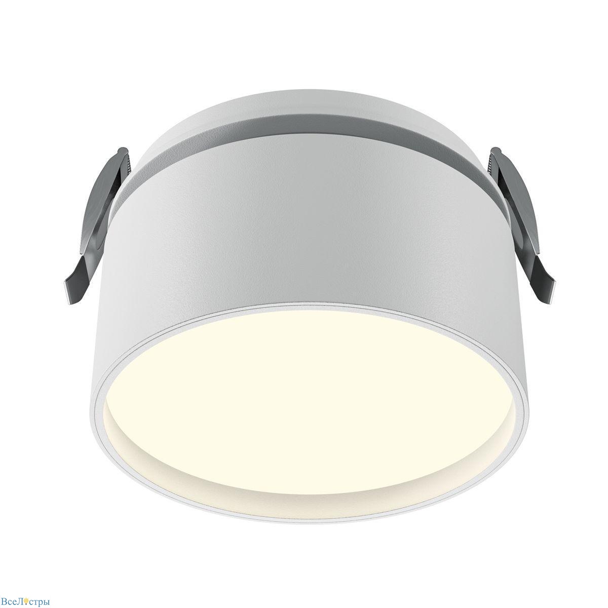 встраиваемый светодиодный спот maytoni onda dl024-12w3k-w