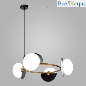 Подвесная люстра Eurosvet Moity 70150/4 черный/латунь Smart a064822