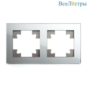 Рамка 2-постовая Stekker Катрин серебро GFR00-7002-03 39532