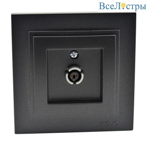 Розетка TV концевая Mono Electric Despina экран графит 102-202005-138