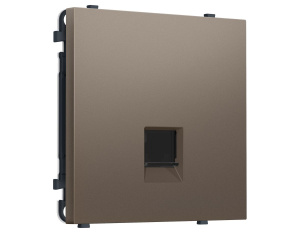 Комплект механизма телефонной розетки SIGMA Темная бронза матовый RJ-11 Ambrella Volt MS642030 (SP6420, PR190)