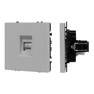 Розетка телефонная софт-тач никель Arlight SCT-MTL1-SFPL-IS (RJ-11, 4C) 061893(1)