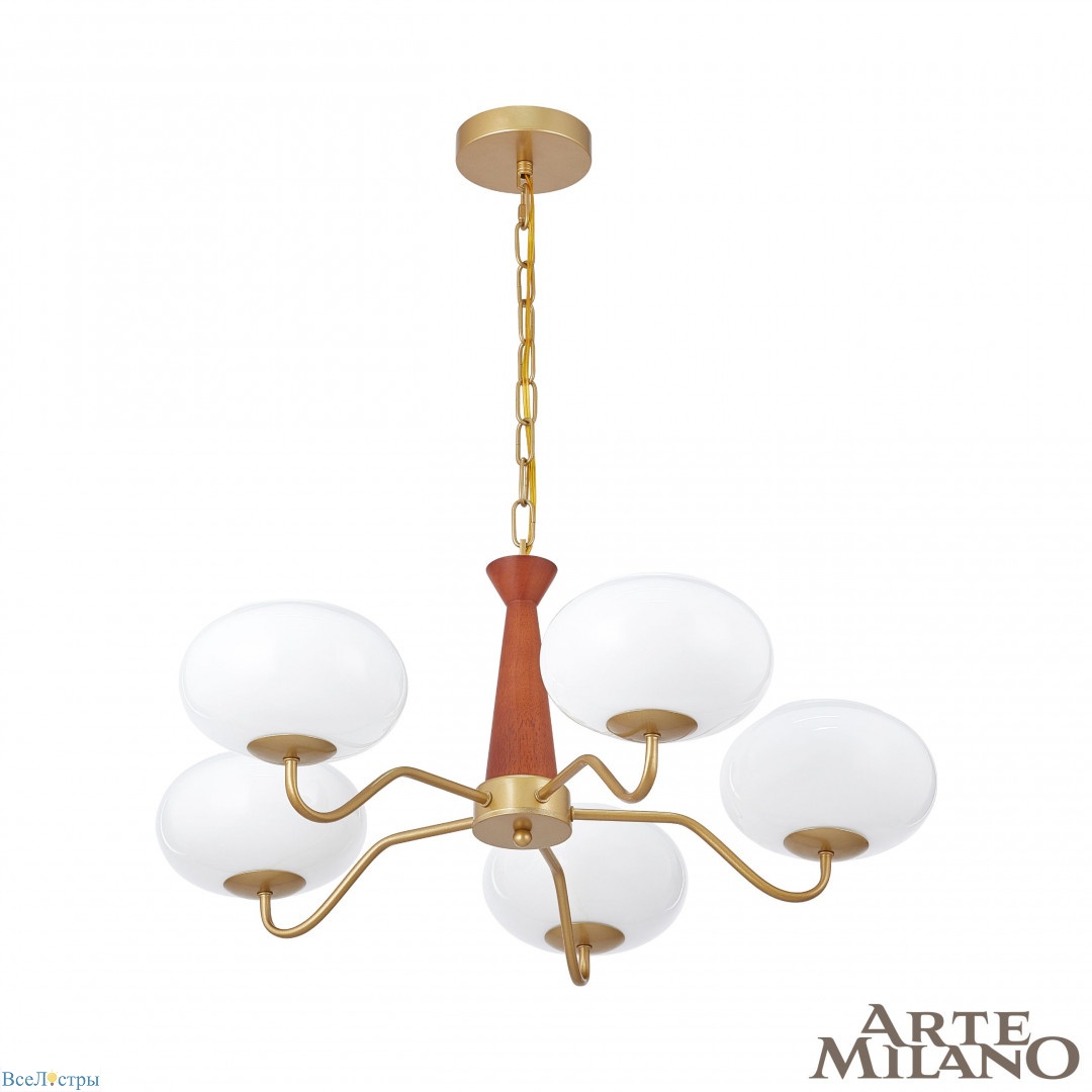подвесная люстра arte milano napoli 310166/d680/5 bs/wd