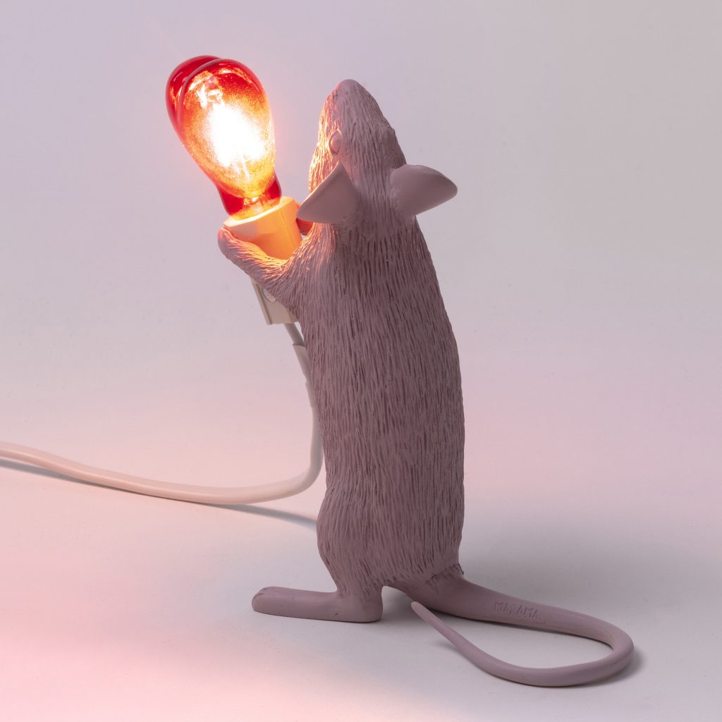 настольная лампа mouse lamp love edition usb seletti