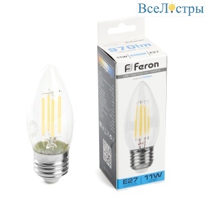 Лампа светодиодная Feron LB-713 Свеча E27 11W 6400K 38274