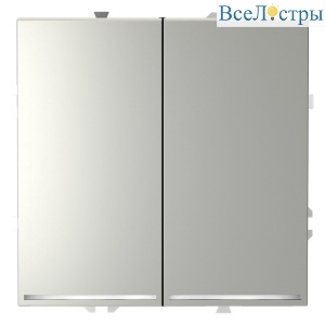 Выключатель двухклавишный с подсветкой Voltum S70 VLS020205