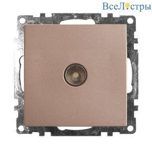 Розетка телевизионная TV Stekker Катрин шампань GLS00-7108-02 39600